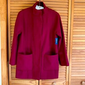 NWT Old Navy car coat burgundy color
